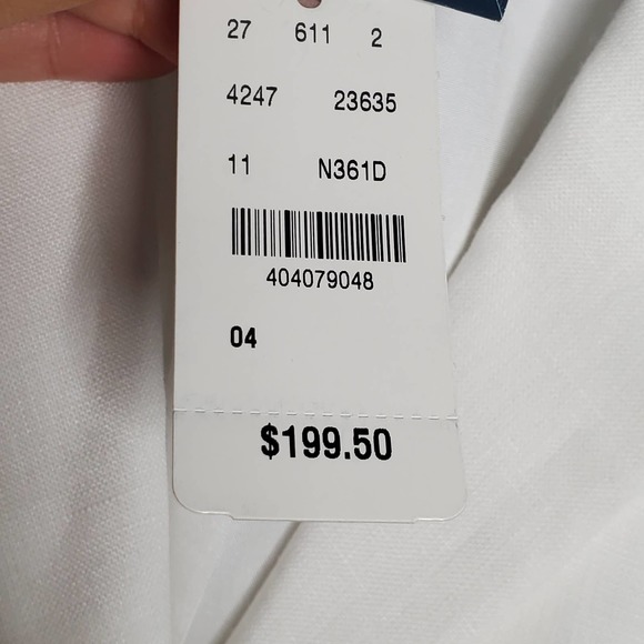 BROOKS BROTHERS Milano Fit White 100% Linen Blazer Jacket Sz 4 - Picture 4 of 8